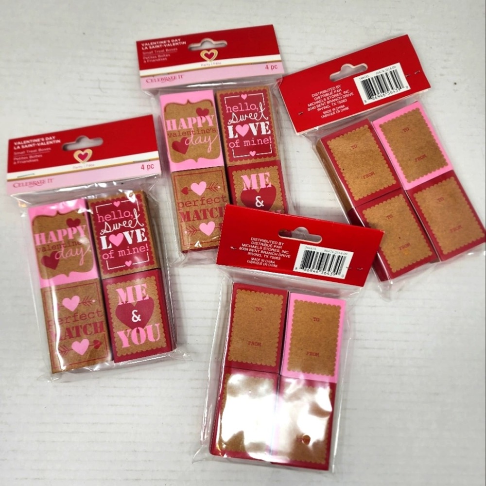 Valentines‎ Day New Treat Boxes Kids Party Small Treat Boxes Set of 16